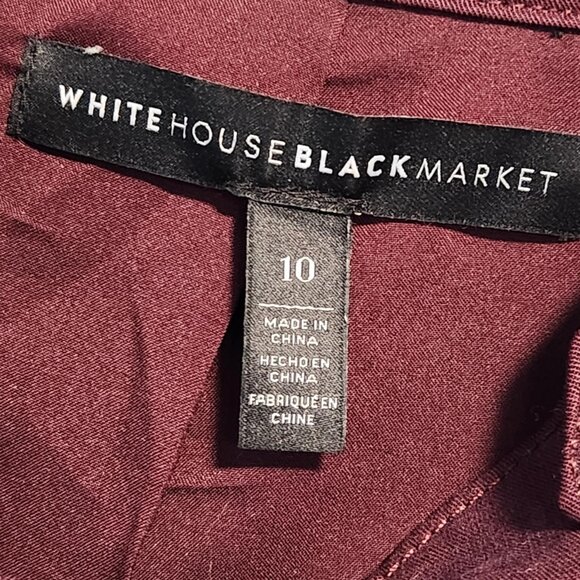 White House Black Market Burgundy Utility Jacket – Size 10 - Picture 4 of 5